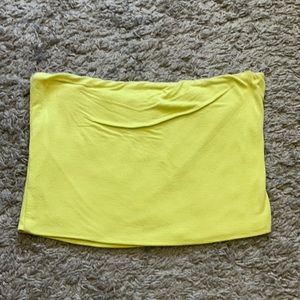 Women’s yellow cotton tube top cropped sz M